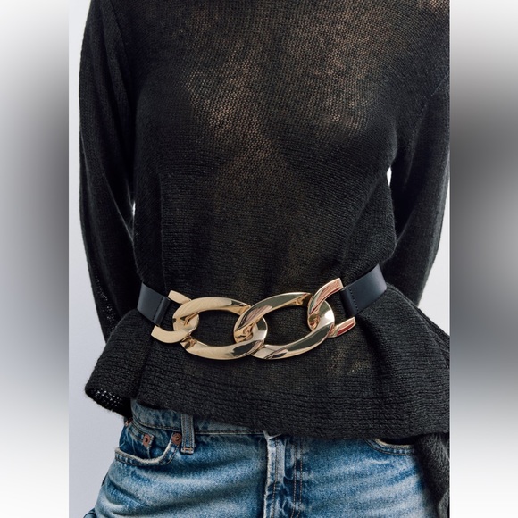 ZARA LINKED BUCKLE BELT - Picture 4 of 8